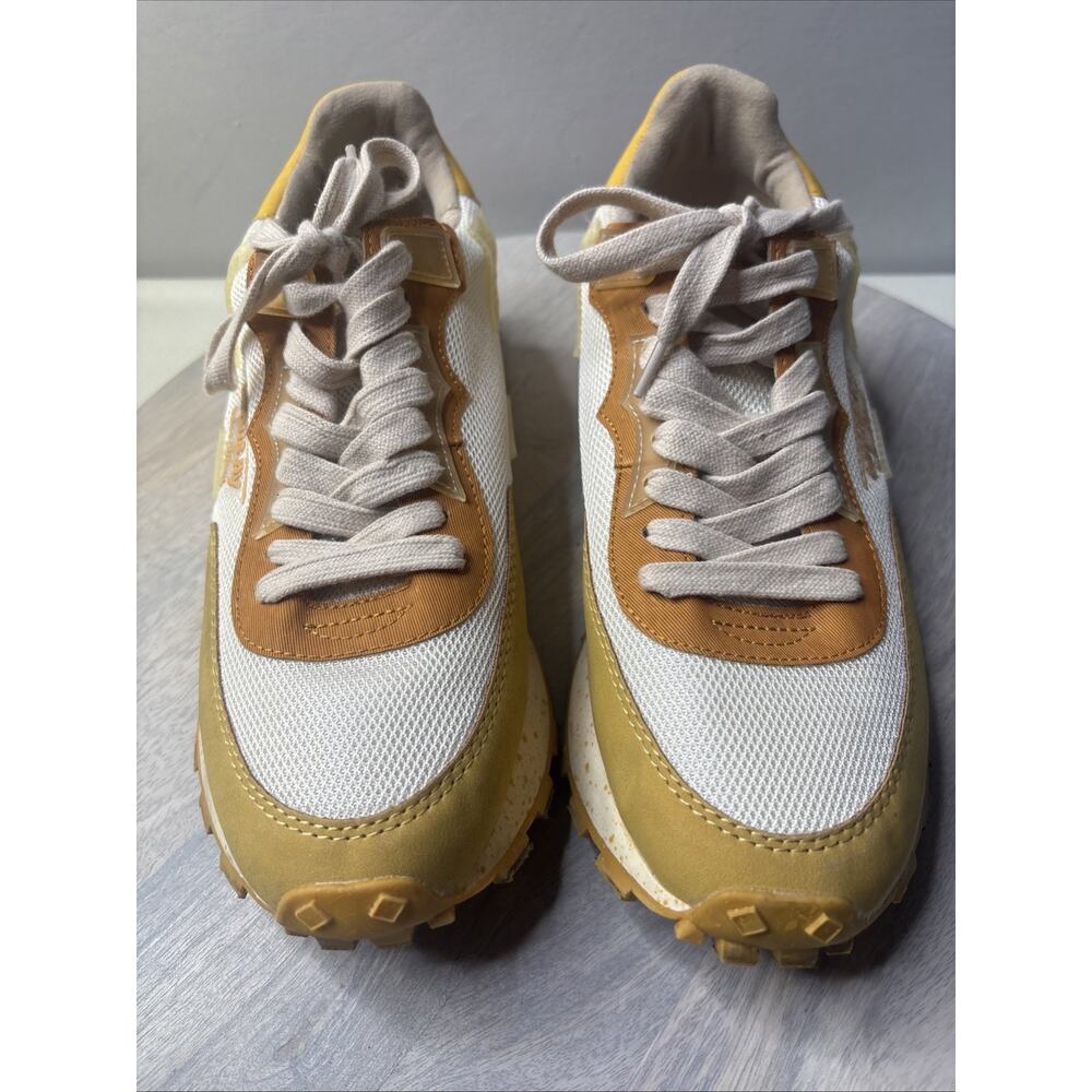 Circus NY by Sam Edelman Retro Running Sneakers Yellow White Speckled Sole Women - Picture 4 of 10
